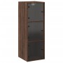 Wandschrank Eiche braun Glastüren 35x37x100 cm von , Schließfächer und Lagerschränke - Ref: Foro24-836489, Preis: 65,26 €, Ra...