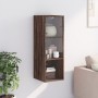 Wandschrank Eiche braun Glastüren 35x37x100 cm von , Schließfächer und Lagerschränke - Ref: Foro24-836489, Preis: 65,26 €, Ra...