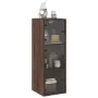 Wandschrank Eiche braun Glastüren 35x37x100 cm von , Schließfächer und Lagerschränke - Ref: Foro24-836489, Preis: 64,54 €, Ra...