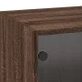 Wandschrank Eiche braun Glastüren 35x37x100 cm von , Schließfächer und Lagerschränke - Ref: Foro24-836489, Preis: 64,54 €, Ra...