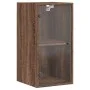 Wandschrank Eiche braun Glastüren 35x37x68,5 cm von , Schließfächer und Lagerschränke - Ref: Foro24-836482, Preis: 50,13 €, R...