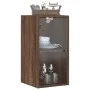 Wandschrank Eiche braun Glastüren 35x37x68,5 cm von , Schließfächer und Lagerschränke - Ref: Foro24-836482, Preis: 50,13 €, R...