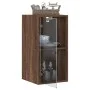 Wandschrank Eiche braun Glastüren 35x37x68,5 cm von , Schließfächer und Lagerschränke - Ref: Foro24-836482, Preis: 50,13 €, R...