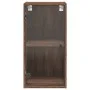 Wandschrank Eiche braun Glastüren 35x37x68,5 cm von , Schließfächer und Lagerschränke - Ref: Foro24-836482, Preis: 50,13 €, R...