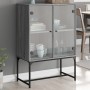 Armario auxiliar puertas de vidrio gris Sonoma 69x37x100 cm de , Aparadores - Ref: Foro24-836551, Precio: 76,35 €, Descuento: %