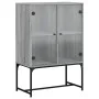 Zusatzgarderobe mit Glastüren in Sonoma-Grau, 69 x 37 x 100 cm von , Sideboards - Ref: Foro24-836551, Preis: 75,48 €, Rabatt: %