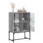 Armario auxiliar puertas de vidrio gris Sonoma 69x37x100 cm de , Aparadores - Ref: Foro24-836551, Precio: 76,35 €, Descuento: %