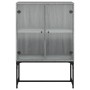 Armario auxiliar puertas de vidrio gris Sonoma 69x37x100 cm de , Aparadores - Ref: Foro24-836551, Precio: 76,35 €, Descuento: %