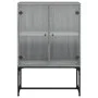 Zusatzgarderobe mit Glastüren in Sonoma-Grau, 69 x 37 x 100 cm von , Sideboards - Ref: Foro24-836551, Preis: 75,48 €, Rabatt: %