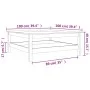 Couchtisch aus massivem, wachsbraunem Kiefernholz, 100 x 100 x 40 cm von , Couchtisch - Ref: Foro24-844470, Preis: 130,10 €, ...