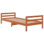 Wachsbrauner Bettrahmen aus massivem Kiefernholz, 90 x 200 cm von , Betten und Lattenroste - Ref: Foro24-844485, Preis: 105,2...
