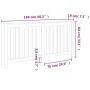 Solid wax brown pine wood radiator cover 169x19x84 cm by , Accessories for heating radiators - Ref: Foro24-844493, Price: 107...