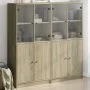 Estantería con puertas madera roble Sonoma 136x37x142 cm de , Librerías y estanterías - Ref: Foro24-3206526, Precio: 266,18 €...