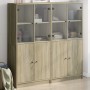 Regal mit Türen aus Sonoma-Eichenholz, 136 x 37 x 142 cm von , Bücherregale und Regale - Ref: Foro24-3206526, Preis: 269,99 €...