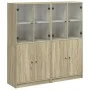 Estantería con puertas madera roble Sonoma 136x37x142 cm de , Librerías y estanterías - Ref: Foro24-3206526, Precio: 266,18 €...