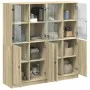Estantería con puertas madera roble Sonoma 136x37x142 cm de , Librerías y estanterías - Ref: Foro24-3206526, Precio: 266,18 €...