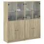 Estantería con puertas madera roble Sonoma 136x37x142 cm de , Librerías y estanterías - Ref: Foro24-3206526, Precio: 266,18 €...
