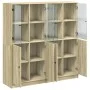 Estantería con puertas madera roble Sonoma 136x37x142 cm de , Librerías y estanterías - Ref: Foro24-3206526, Precio: 266,18 €...