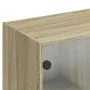 Shelving unit with Sonoma oak wood doors 136x37x142 cm by , Bookcases and shelves - Ref: Foro24-3206526, Price: 266,18 €, Dis...