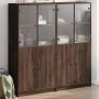 Regal mit Türen aus eichenbraunem Holz, 136 x 37 x 142 cm von , Bücherregale und Regale - Ref: Foro24-3206530, Preis: 249,66 ...