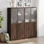 Regal mit Türen aus eichenbraunem Holz, 136 x 37 x 142 cm von , Bücherregale und Regale - Ref: Foro24-3206530, Preis: 249,66 ...