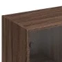 Regal mit Türen aus eichenbraunem Holz, 136 x 37 x 142 cm von , Bücherregale und Regale - Ref: Foro24-3206530, Preis: 249,66 ...