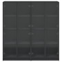 Black engineered wood shelving unit with doors 136x37x142 cm by , Bookcases and shelves - Ref: Foro24-3206518, Price: 256,52 ...