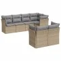 Set sofás de jardín 7 piezas y cojines ratán sintético beige de , Conjuntos de jardín - Ref: Foro24-3217899, Precio: 453,94 €...