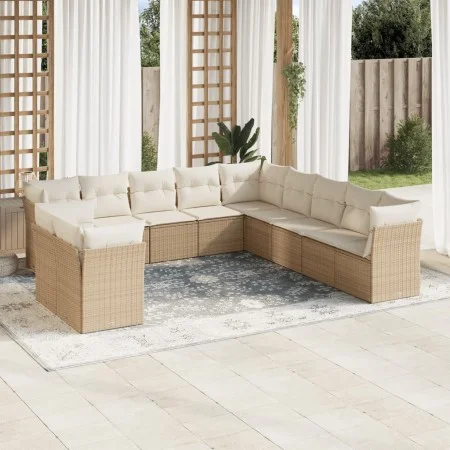 11-piece garden sofa set with beige synthetic rattan cushions by , Garden sets - Ref: Foro24-3217878, Price: 754,65 €, Discou...