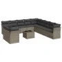 12-piece garden sofa set with gray synthetic rattan cushions by , Garden sets - Ref: Foro24-3217890, Price: 759,18 €, Discoun...