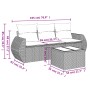 Garden sofa set with cushions 4 pieces beige synthetic rattan by , Garden sets - Ref: Foro24-3221067, Price: 300,35 €, Discou...