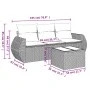 Garden sofa set with cushions 4 pieces beige synthetic rattan by , Garden sets - Ref: Foro24-3221067, Price: 332,99 €, Discou...