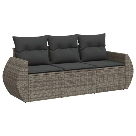 3-piece garden sofa set and gray synthetic rattan cushions by , Garden sets - Ref: Foro24-3221059, Price: 225,59 €, Discount: %