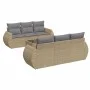 7-piece garden sofa set and beige synthetic rattan cushions by , Garden sets - Ref: Foro24-3221108, Price: 503,47 €, Discount: %