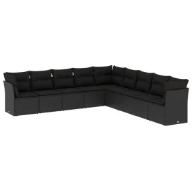 8-teiliges Gartensofa-Set und schwarze synthetische Rattankissen von , Gartensets - Ref: Foro24-3249614, Preis: 559,41 €, Rab...