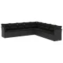 8-piece garden sofa set and black synthetic rattan cushions by , Garden sets - Ref: Foro24-3249614, Price: 559,41 €, Discount: %