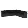 8-teiliges Gartensofa-Set und schwarze synthetische Rattankissen von , Gartensets - Ref: Foro24-3249614, Preis: 580,13 €, Rab...