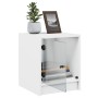 Bedside tables with glass doors 2 pcs white 35x37x42 cm by , Nightstands - Ref: Foro24-836344, Price: 41,35 €, Discount: %
