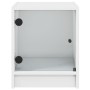 Bedside tables with glass doors 2 pcs white 35x37x42 cm by , Nightstands - Ref: Foro24-836344, Price: 41,35 €, Discount: %