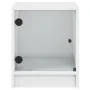 Nachttische mit Glastüren 2 Stück weiß 35x37x42 cm von , Nachttische - Ref: Foro24-836344, Preis: 40,99 €, Rabatt: %