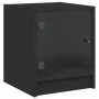 Bedside tables with glass doors 2 pcs black 35x37x42 cm by , Nightstands - Ref: Foro24-836346, Price: 41,10 €, Discount: %