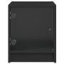 Nachttische mit Glastüren 2 Stück schwarz 35x37x42 cm von , Nachttische - Ref: Foro24-836346, Preis: 41,47 €, Rabatt: %