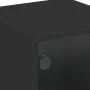 Bedside tables with glass doors 2 pcs black 35x37x42 cm by , Nightstands - Ref: Foro24-836346, Price: 41,10 €, Discount: %