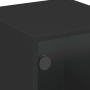 Nachttische mit Glastüren 2 Stück schwarz 35x37x42 cm von , Nachttische - Ref: Foro24-836346, Preis: 41,47 €, Rabatt: %
