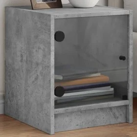 Glass door bedside tables 2 pcs concrete gray 35x37x42 cm by , Nightstands - Ref: Foro24-836350, Price: 39,86 €, Discount: %