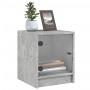 Nachttische mit Glastür, 2 Stück, betongrau, 35 x 37 x 42 cm von , Nachttische - Ref: Foro24-836350, Preis: 40,20 €, Rabatt: %
