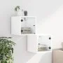 Bedside tables with glass doors 2 pcs white 35x37x35 cm by , Nightstands - Ref: Foro24-836463, Price: 51,82 €, Discount: %