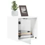 Bedside tables with glass doors 2 pcs white 35x37x35 cm by , Nightstands - Ref: Foro24-836463, Price: 51,82 €, Discount: %