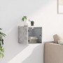 Nachttisch mit betongrauer Glastür 35x37x35 cm von , Nachttische - Ref: Foro24-836468, Preis: 32,48 €, Rabatt: %
