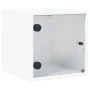Bedside tables with glass doors 2 pcs white 35x37x35 cm by , Nightstands - Ref: Foro24-836463, Price: 51,82 €, Discount: %